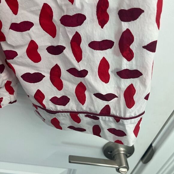 Tory Burch size XL cotton Leanne Lips pajamas - Picture 4 of 6